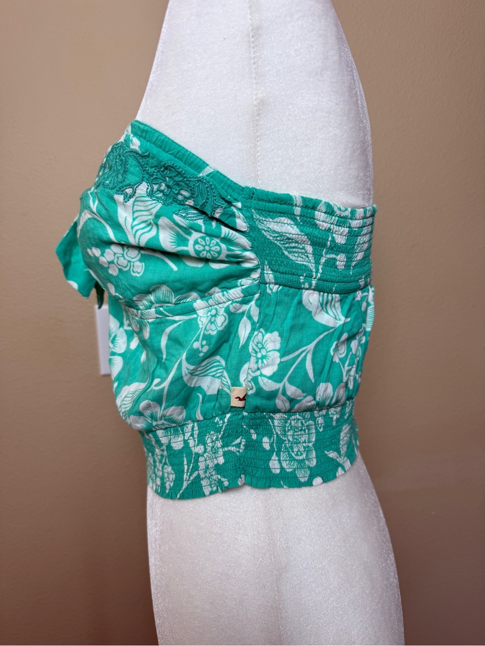 Vintage Y2K Hollister Floral Tie Front Tube Top – 2000s Size Medium - Picture 4 of 6